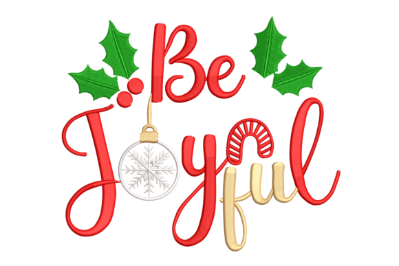 Be Joyful Christmas Holly Ornament Design Review