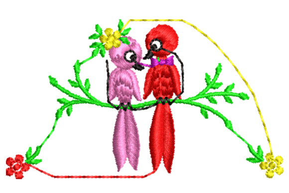 Colorful Birds on Branch Embroidery Review
