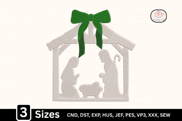 Mary Joseph Jesus Nativity Coquette: A Heartwarming Embroidery Design