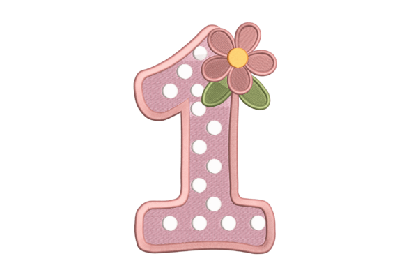 Polka-Dot Number 1 Flower Embroidery Review