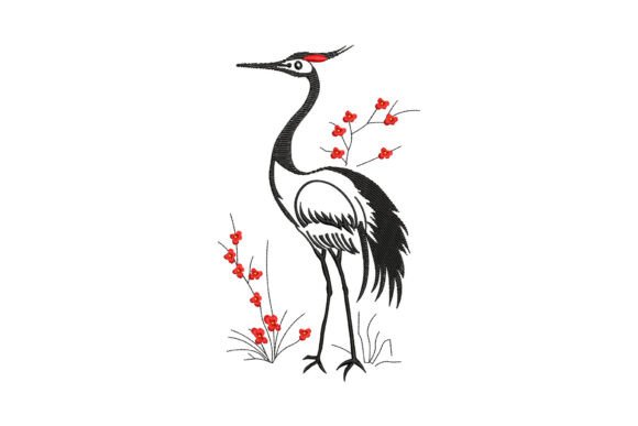 Red Crowned Crane Bird Embroidery Review