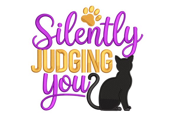 Silently Judging You Cat Embroidery Review