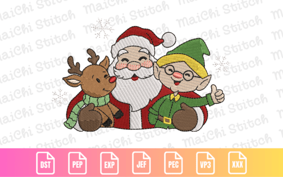Smiling Santa Friends Embroidery Design Review
