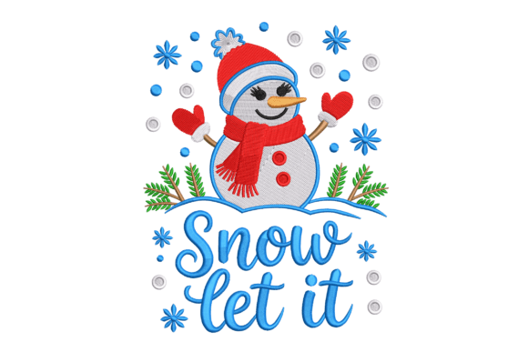 Snow Let It Review: Cute Snowman Winter Design