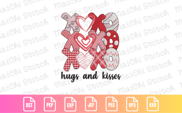 Stacked Valentine Letters Embroidery Design Review