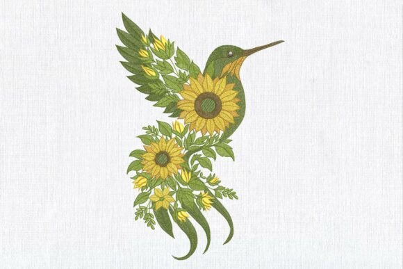 Sunflower Floral Hummingbird Embroidery Review